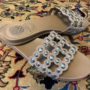 Vince Camuto beige slides!!
